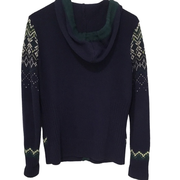Eddie Bauer knitted sweater with hood, women’s size large, button up - Picture 2 of 9